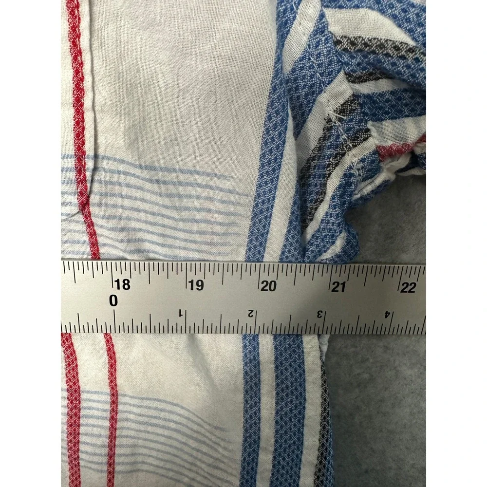 Tommy‎ Bahama Mens Short Sleeve Button Up Shirt Multi Color Stripe Plaid Size M